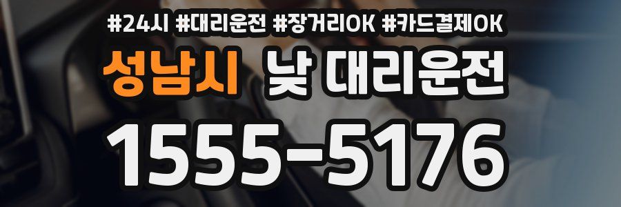 성남시 낮 대리운전