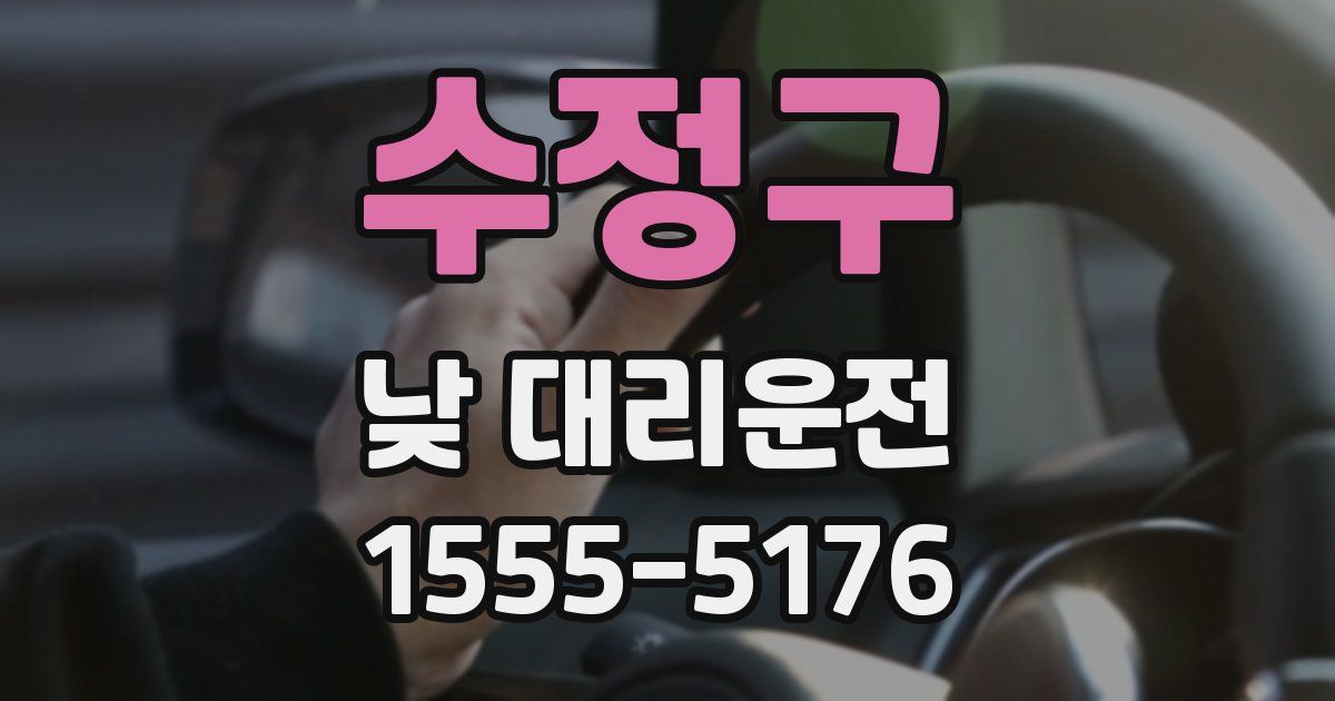 수정구 낮 대리운전