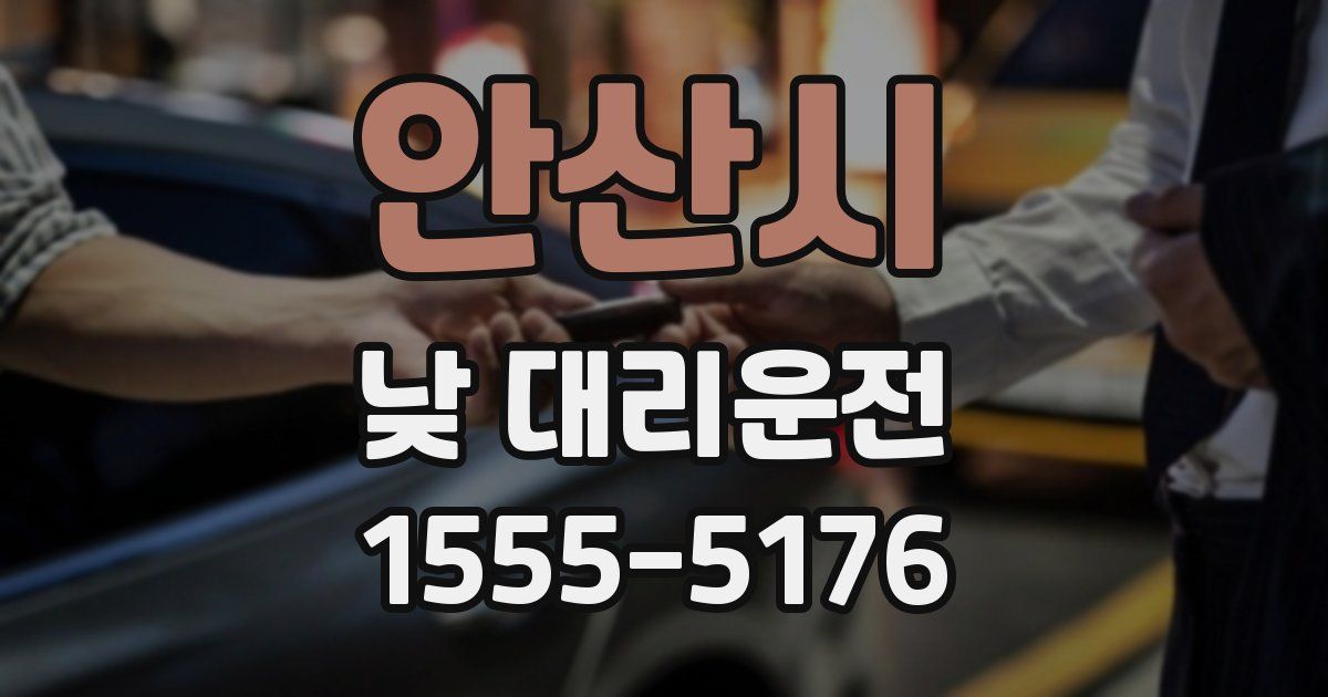 안산시 낮 대리운전