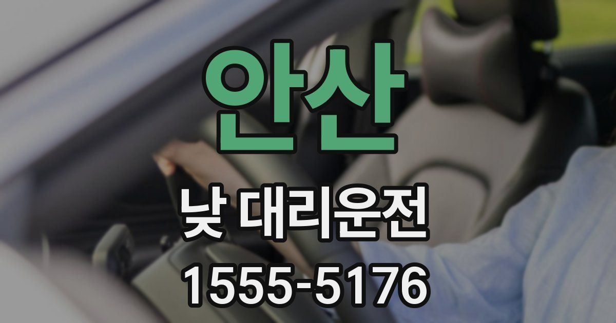 안산 낮 대리운전