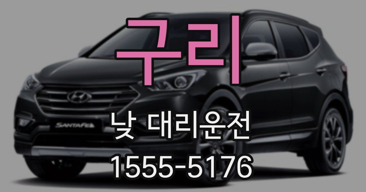 구리 낮 대리운전