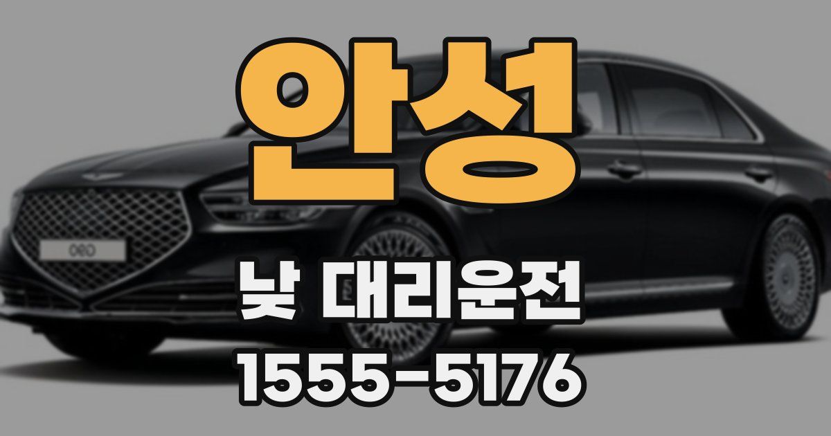 안성 낮 대리운전