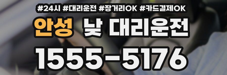 안성 낮 대리운전