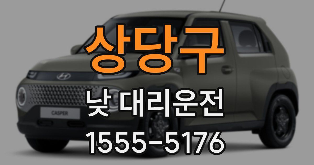 상당구 낮 대리운전