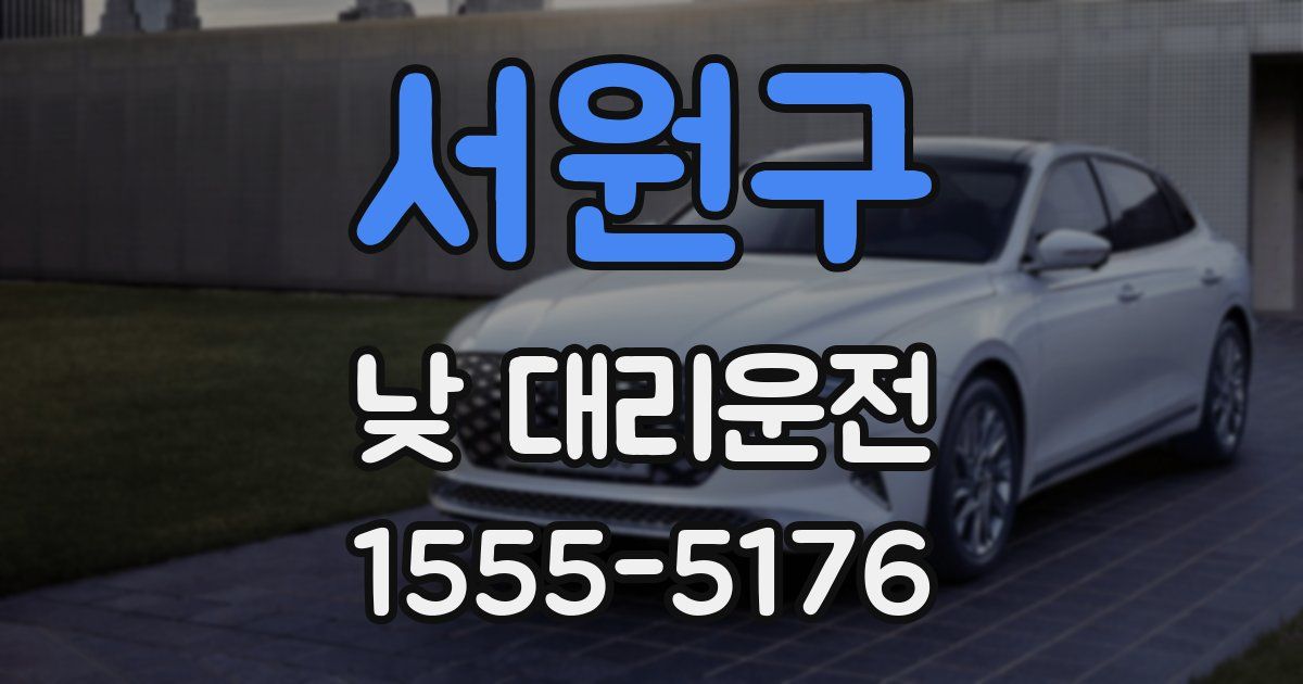 서원구 낮 대리운전