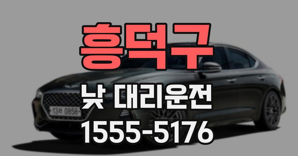 흥덕구 낮 대리운전