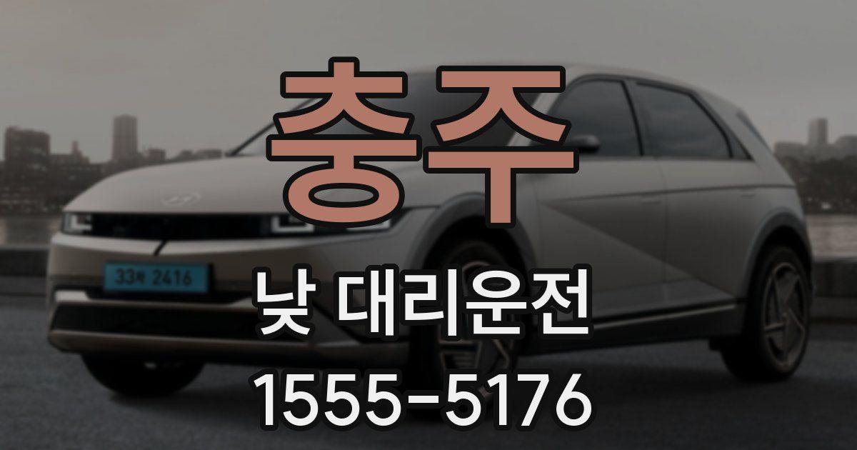 충주 낮 대리운전