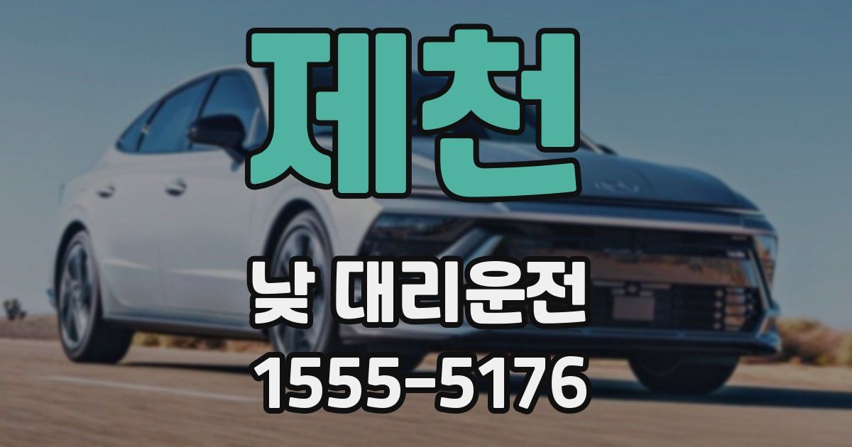 제천 낮 대리운전