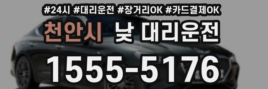 천안시 낮 대리운전