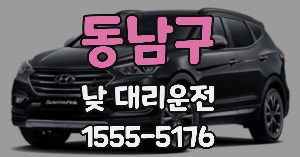 동남구 낮 대리운전