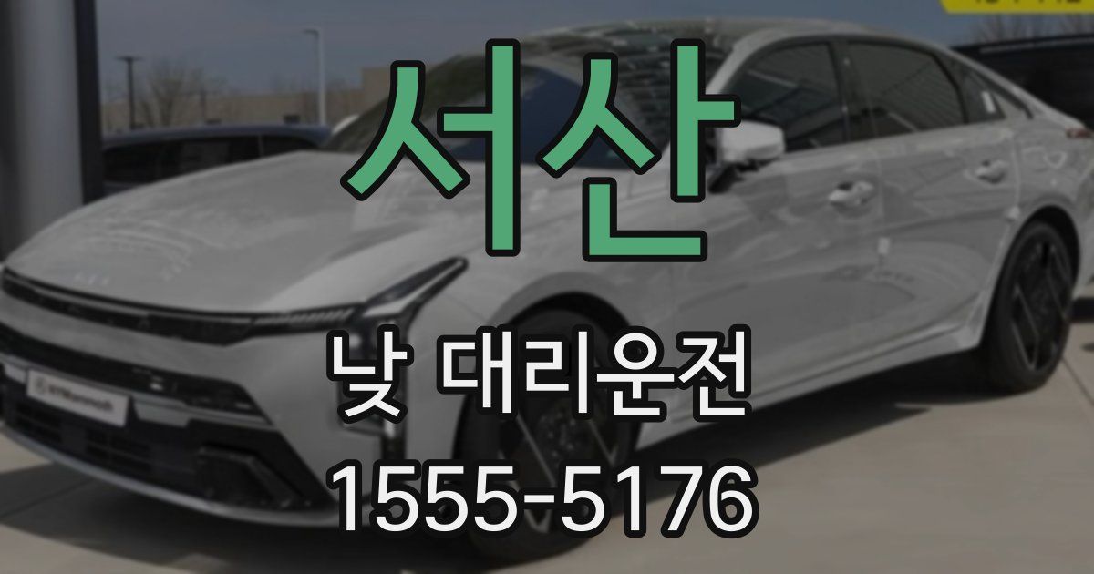 서산 낮 대리운전