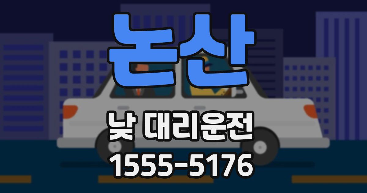 논산 낮 대리운전