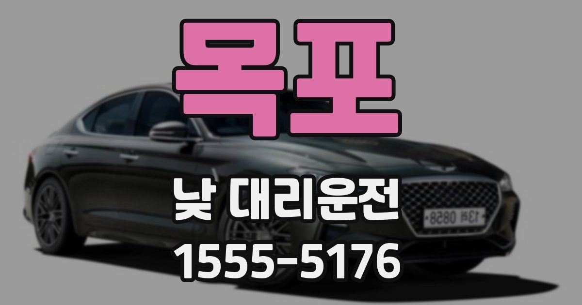 목포 낮 대리운전