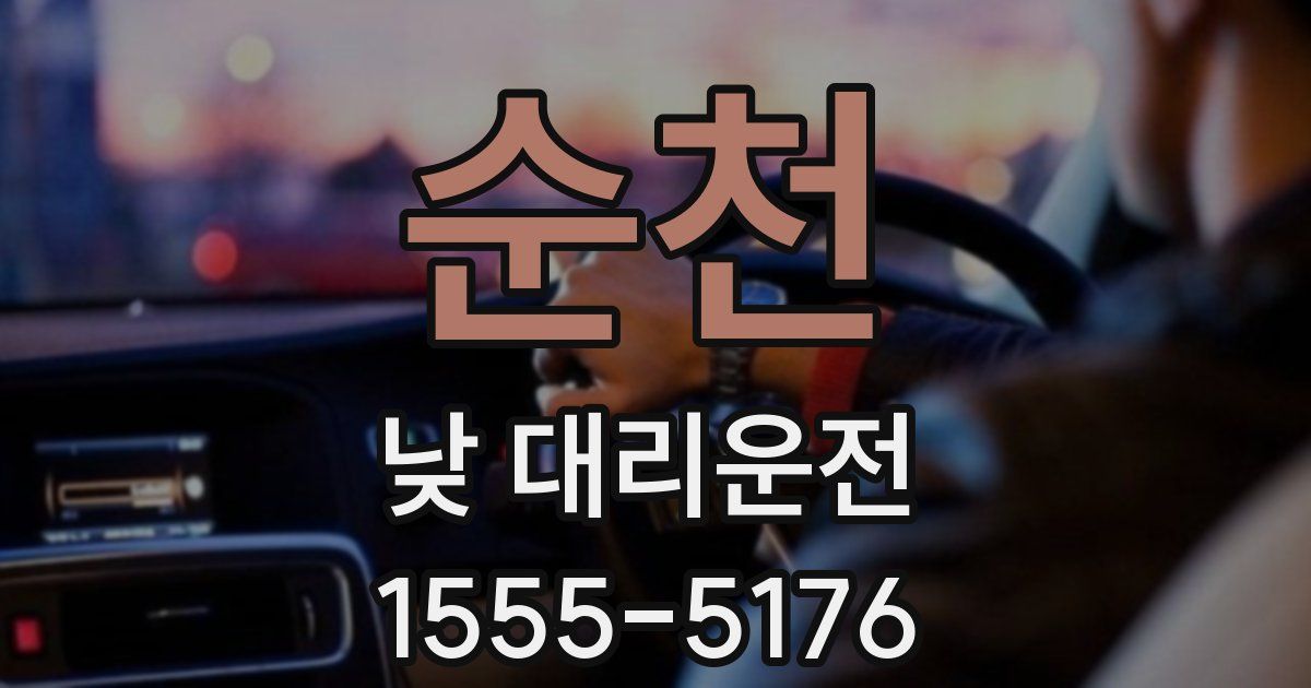 순천 낮 대리운전