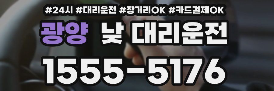 광양 낮 대리운전