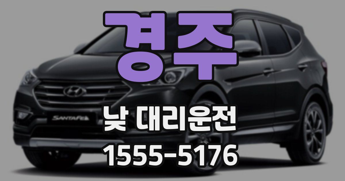 경주 낮 대리운전