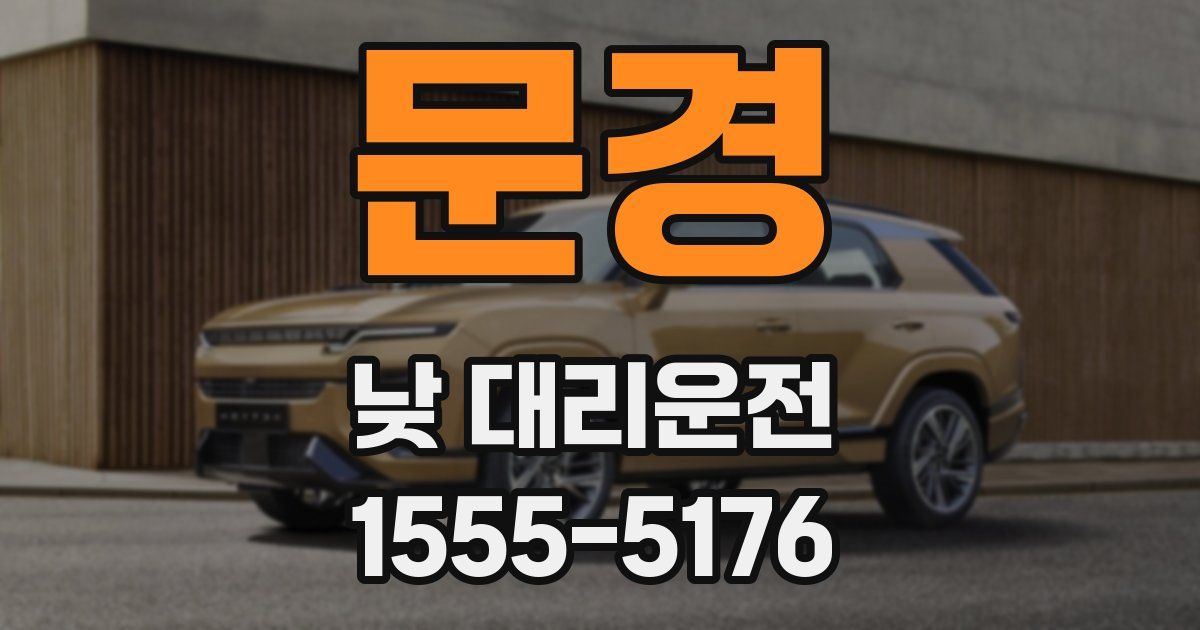 문경 낮 대리운전