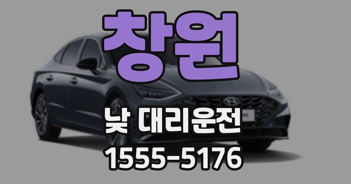 창원 낮 대리운전