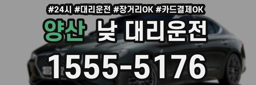 양산 낮 대리운전