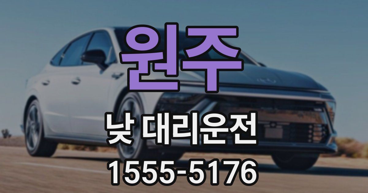 원주 낮 대리운전