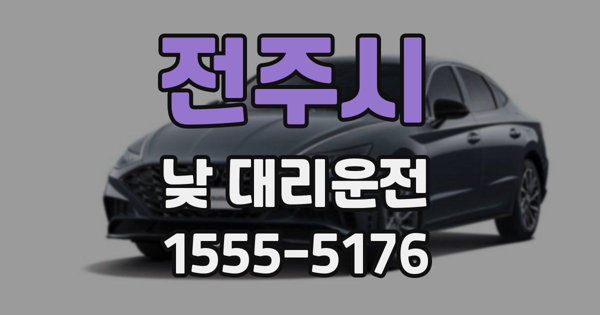 전주시 낮 대리운전