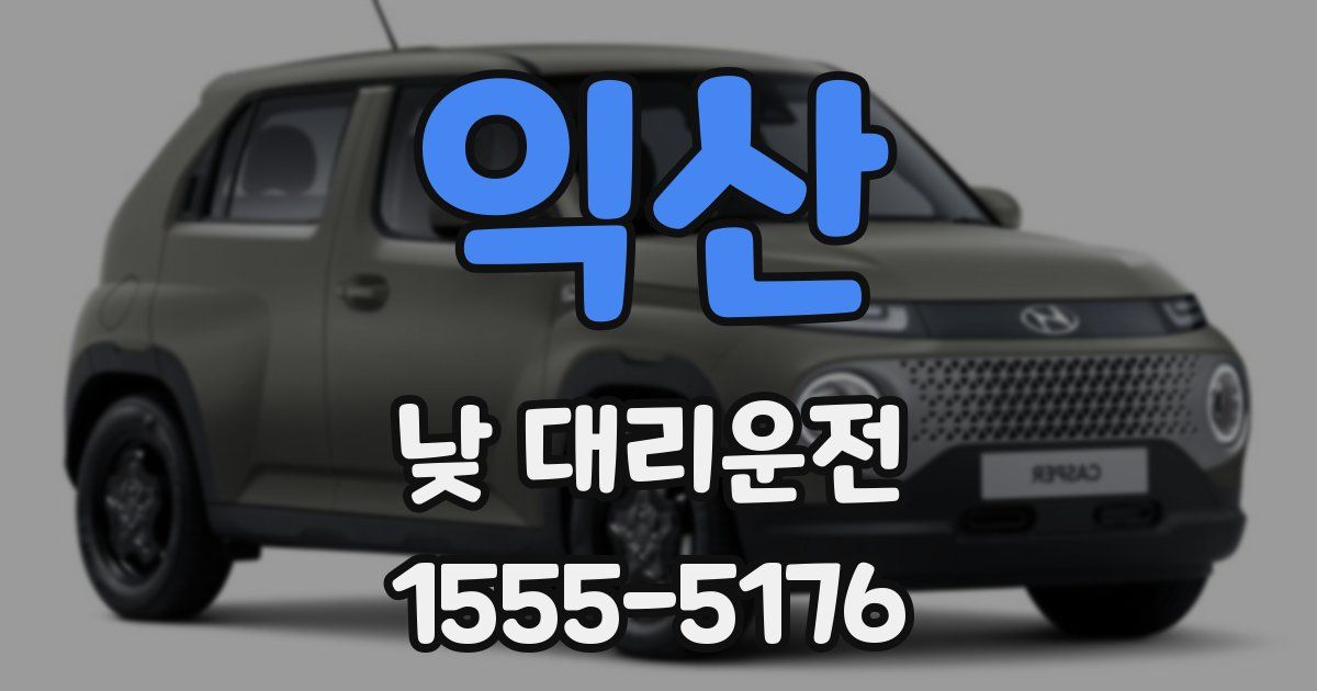 익산 낮 대리운전