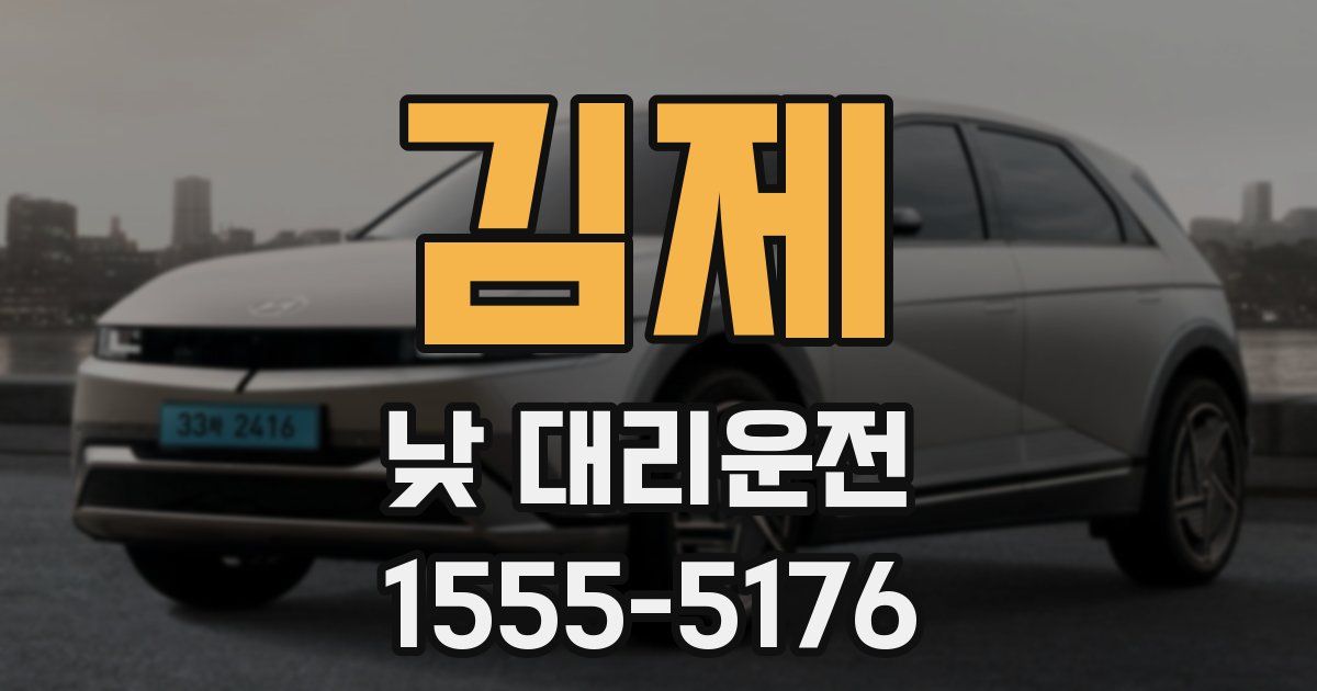김제 낮 대리운전