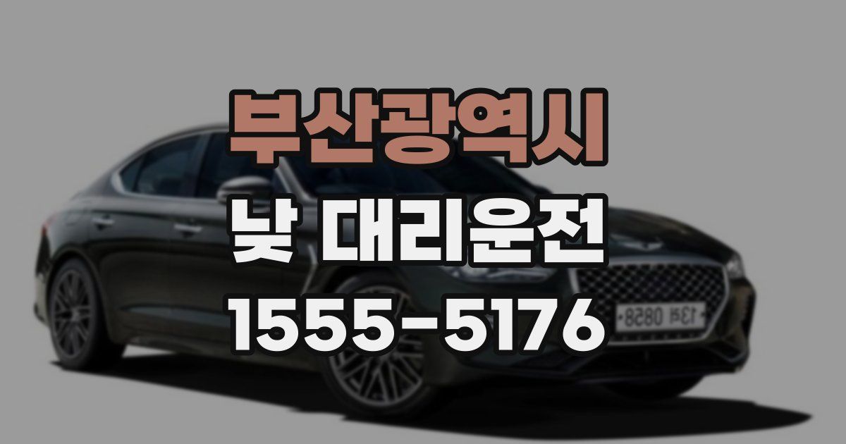 부산광역시 낮 대리운전