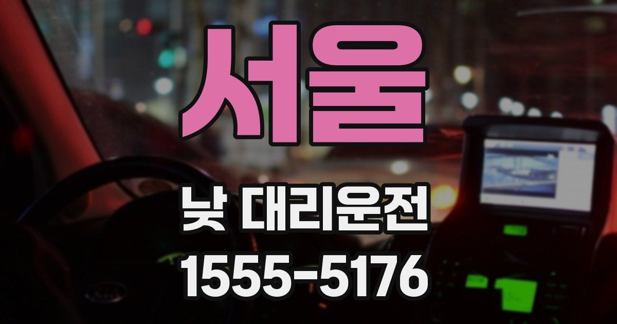 서울 낮 대리운전