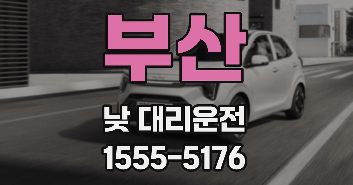 부산 낮 대리운전