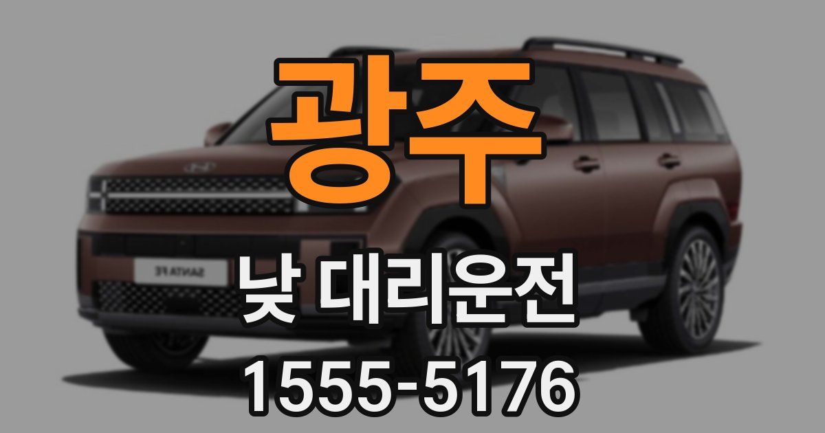 광주 낮 대리운전