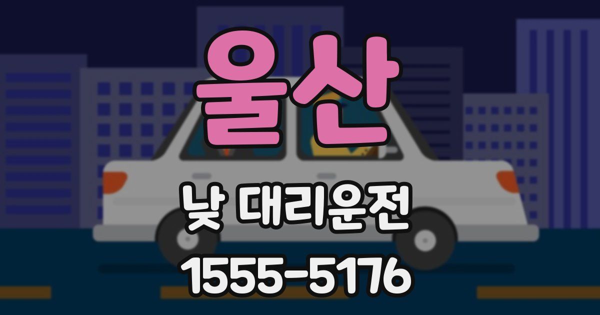 울산 낮 대리운전