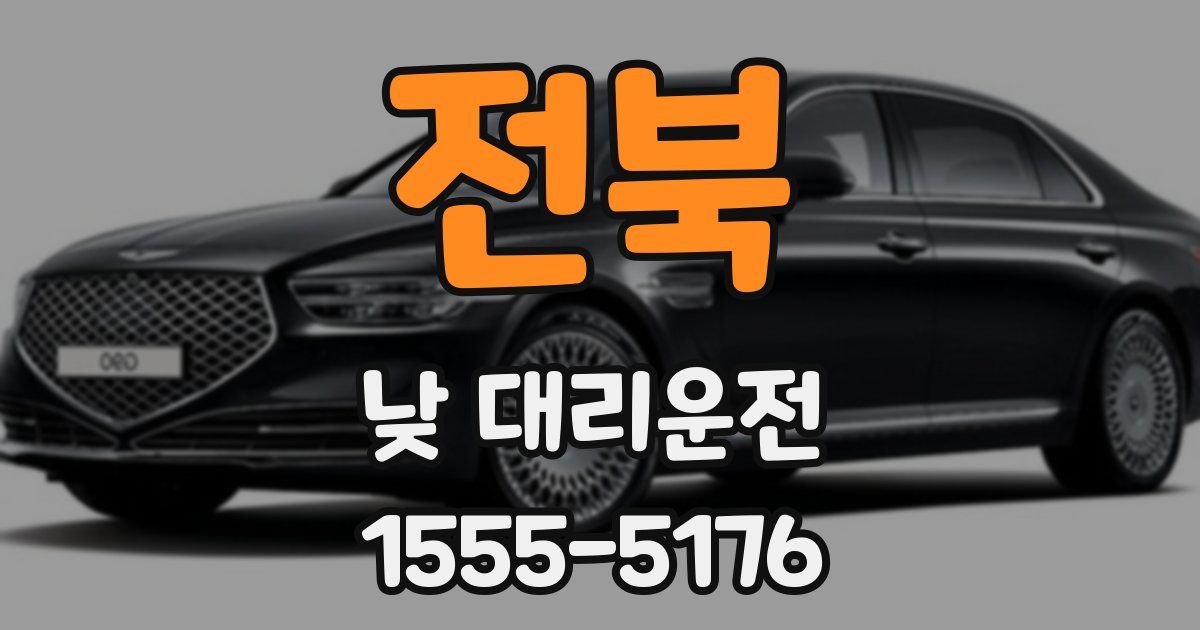 전북 낮 대리운전