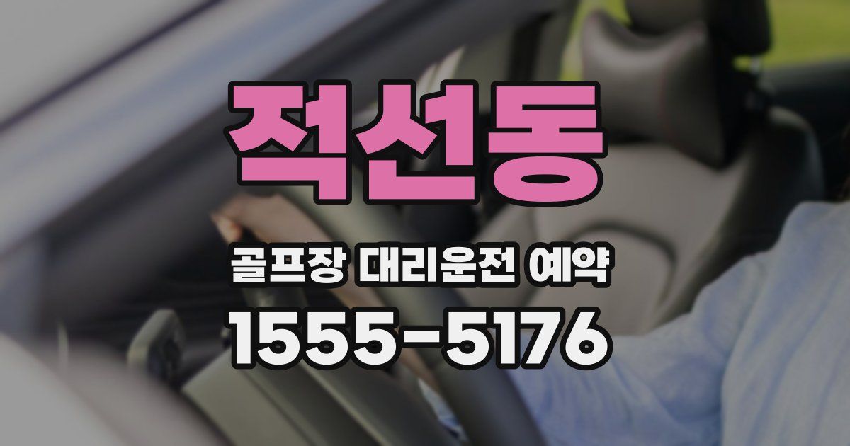 적선동 골프장 대리운전 예약