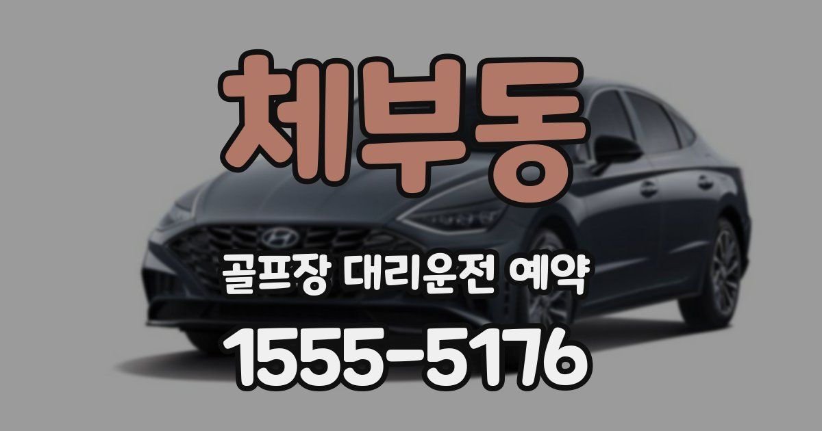체부동 골프장 대리운전 예약