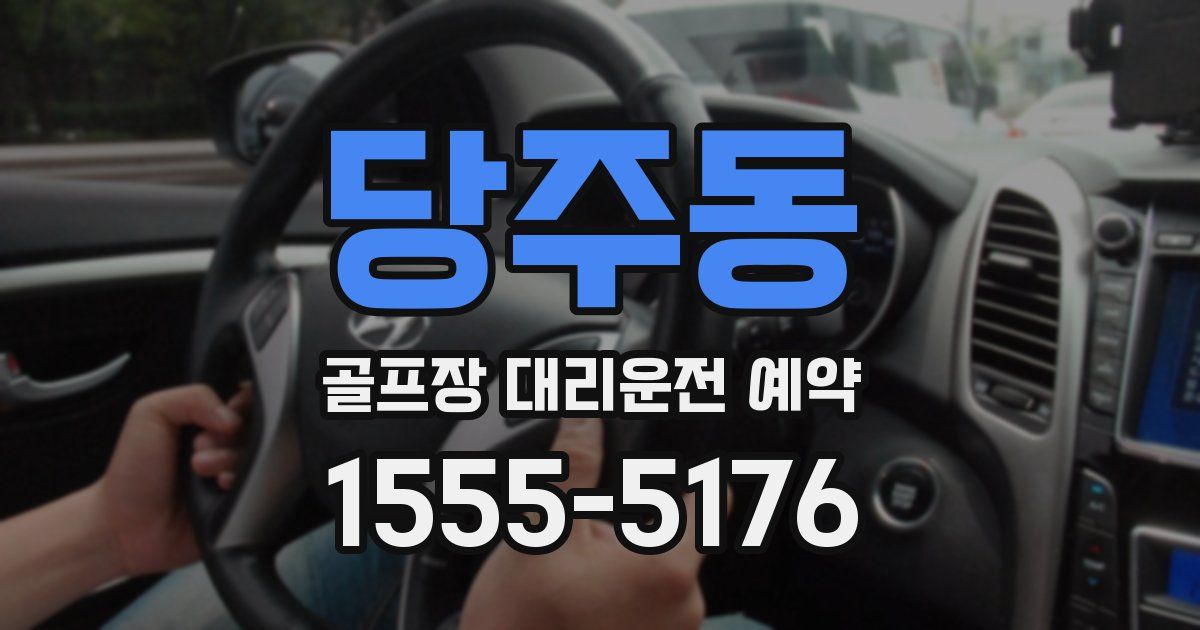 당주동 골프장 대리운전 예약