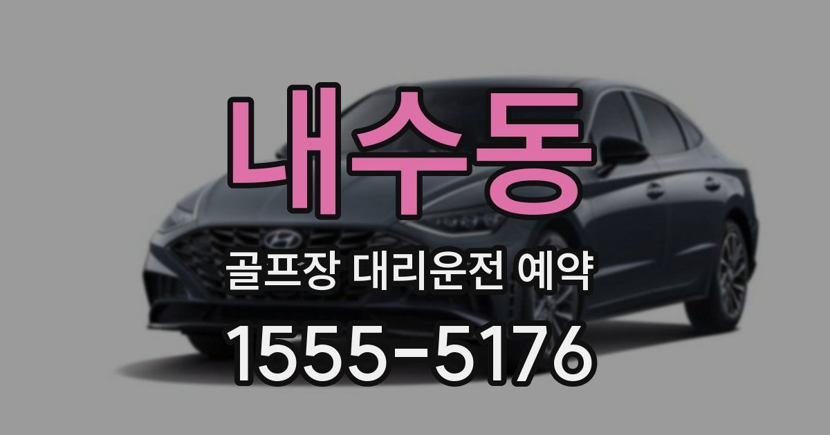 내수동 골프장 대리운전 예약