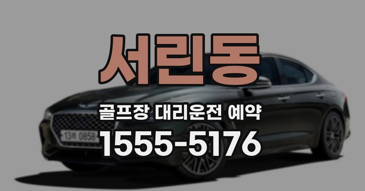 서린동 골프장 대리운전 예약