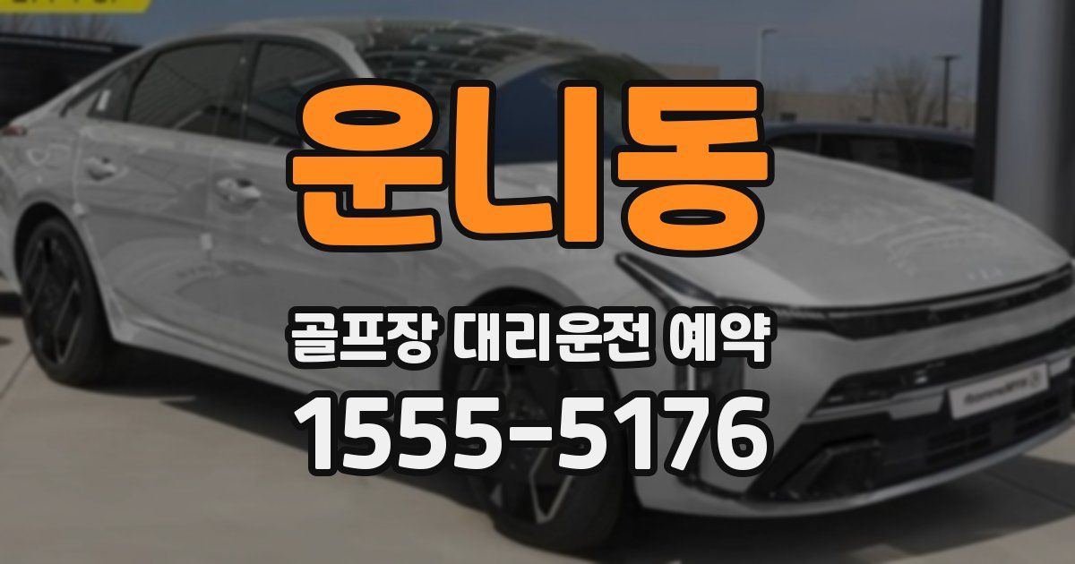 운니동 골프장 대리운전 예약