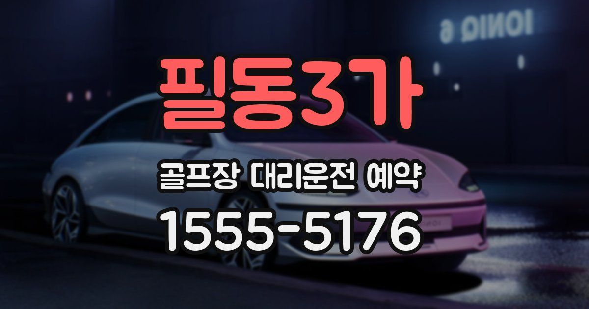 필동3가 골프장 대리운전 예약