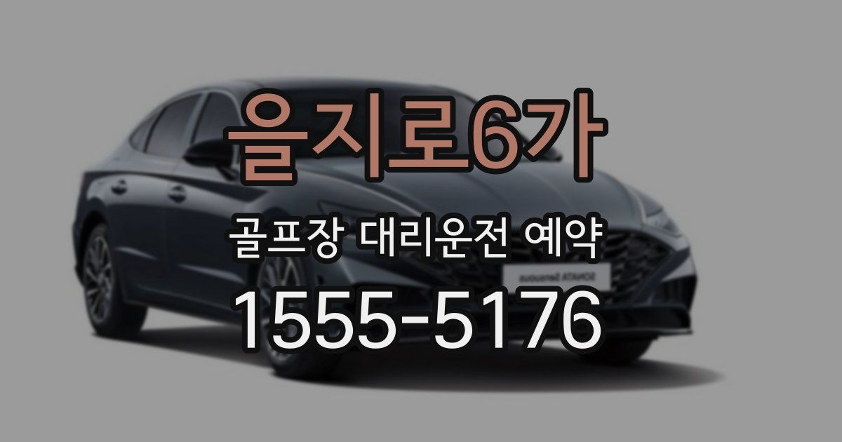 을지로6가 골프장 대리운전 예약