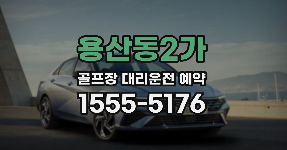 용산동2가 골프장 대리운전 예약