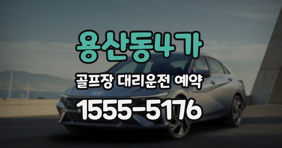 용산동4가 골프장 대리운전 예약