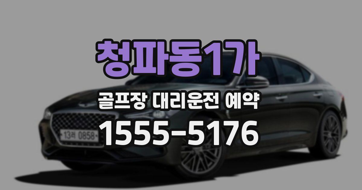 청파동1가 골프장 대리운전 예약