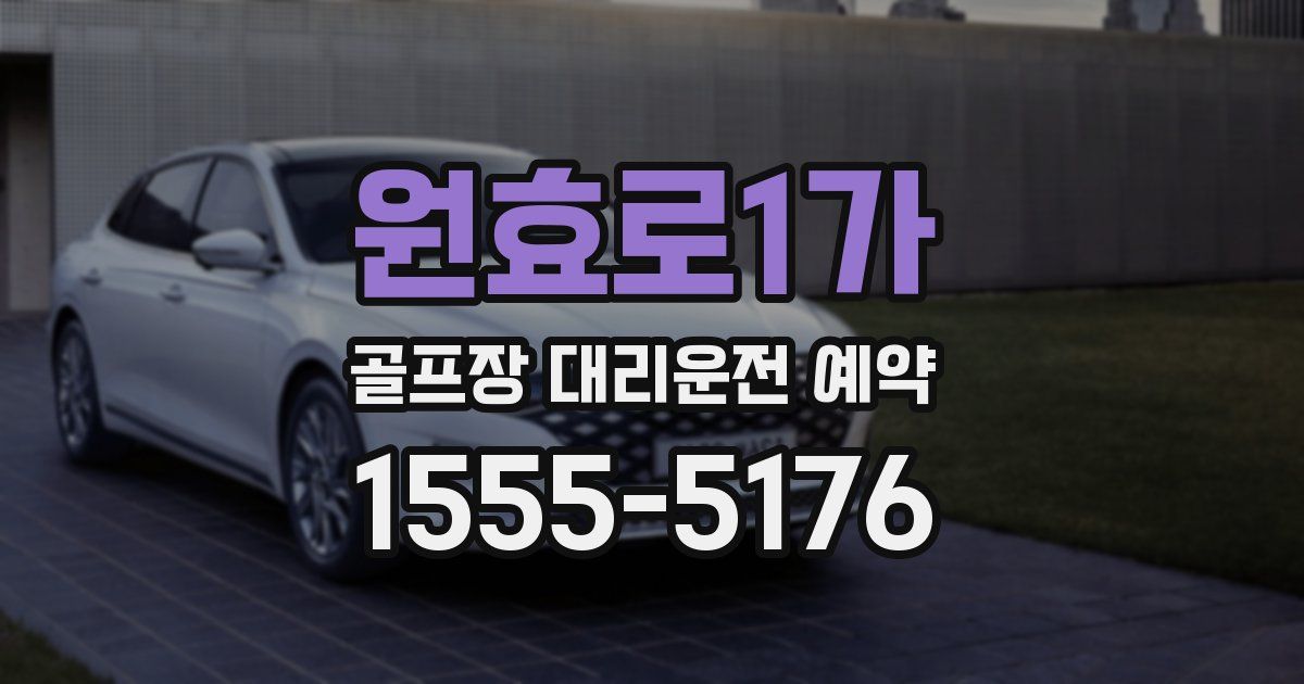원효로1가 골프장 대리운전 예약