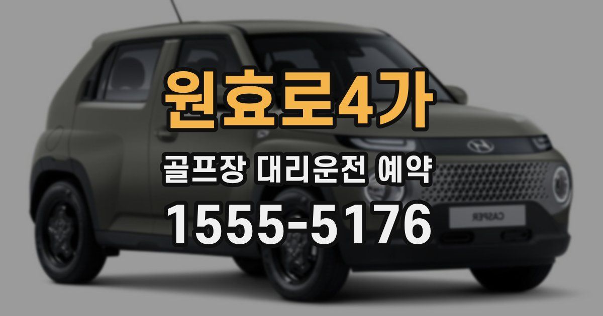 원효로4가 골프장 대리운전 예약
