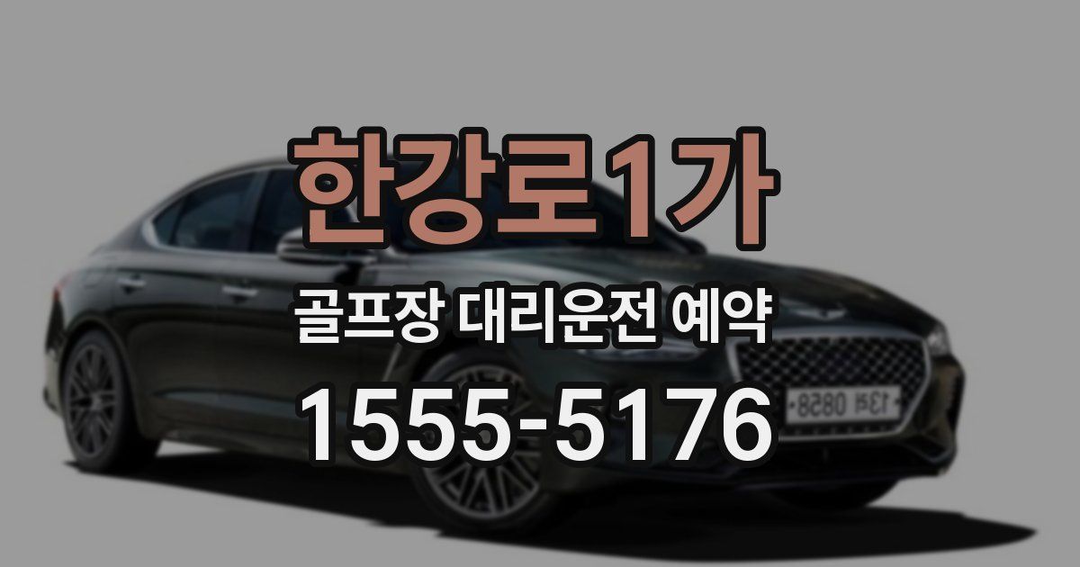 한강로1가 골프장 대리운전 예약