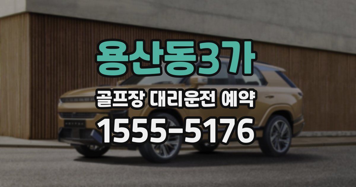 용산동3가 골프장 대리운전 예약