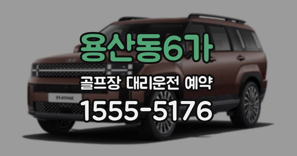 용산동6가 골프장 대리운전 예약