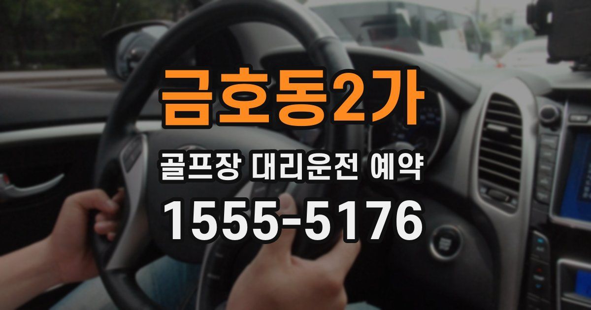 금호동2가 골프장 대리운전 예약